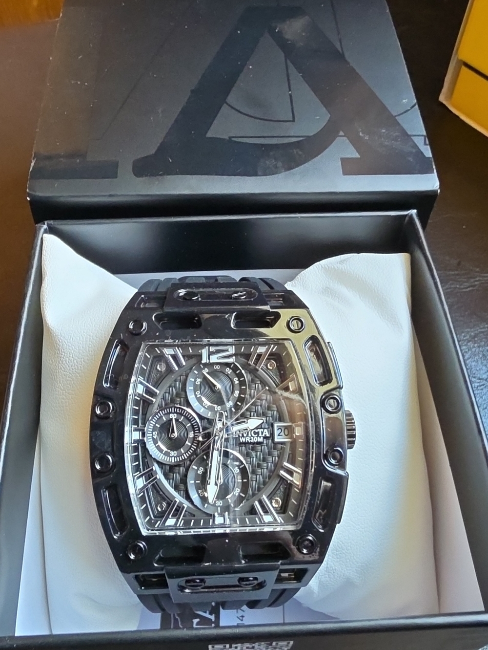Invicta S1 Rally Black and Silver Carbon Fiber Chronograph Watch
